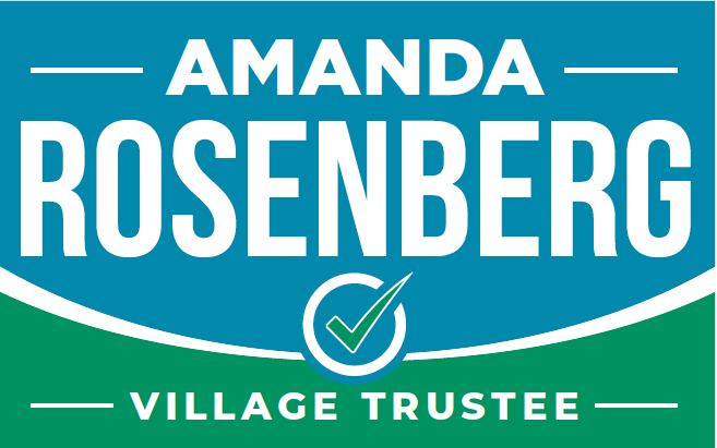 Amanda Rosenberg Village Trustee campaign logo